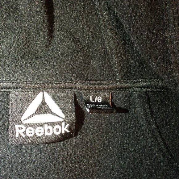 Reebok Nylon/Fleece Hooded Full Zip Up Jacket - Picture 3 of 9